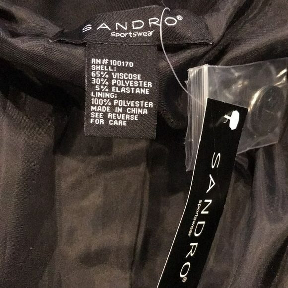 SANDRO Sportswear Black Blazer Size L (new with tags)