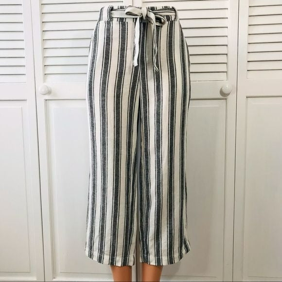 *NEW* SANCTUARY Black Tire Stripe Tunnel Wide Leg Pants Size S