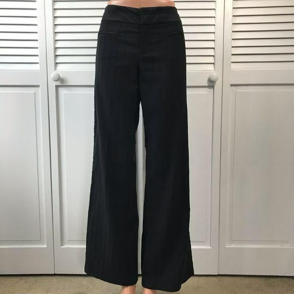 NANETTE LEPORE Black Striped Pants Size 4