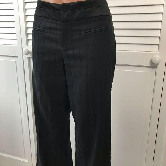 NANETTE LEPORE Black Striped Pants Size 4