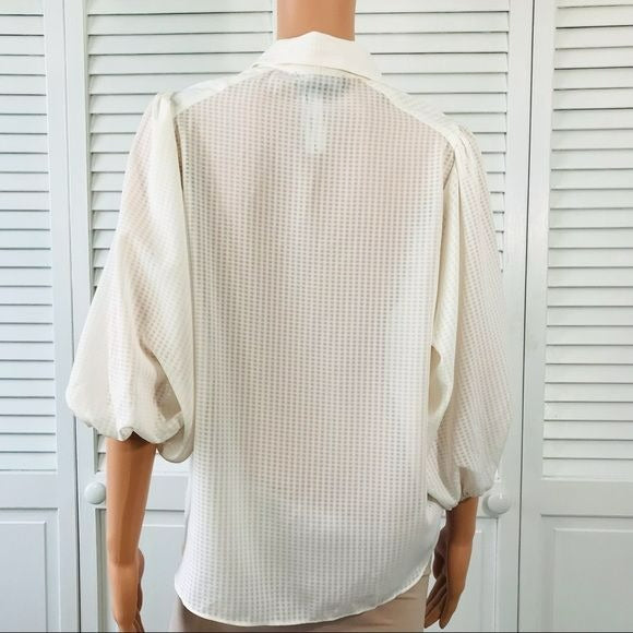 *NEW* SANCTUARY Milk Hillside Button Down Blouse Size S