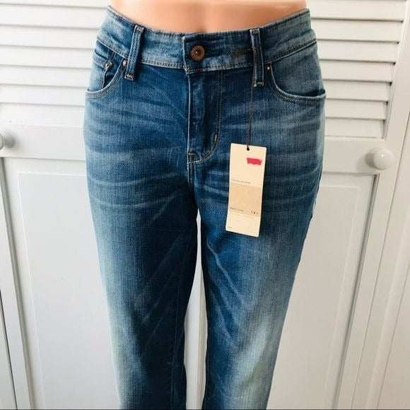 LEVI’S Blue Demi Curve Modern Rise Straight Jeans Size 30