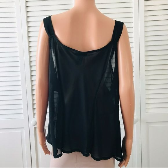 LANE BRYANT Black Sheer Tank Top Size 18/20W