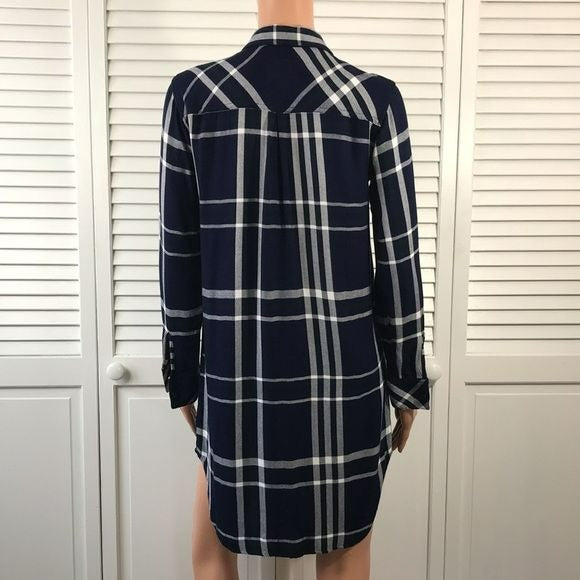 RAILS Blue White Plaid Bianca Shirt Dress Size XS *NEW*