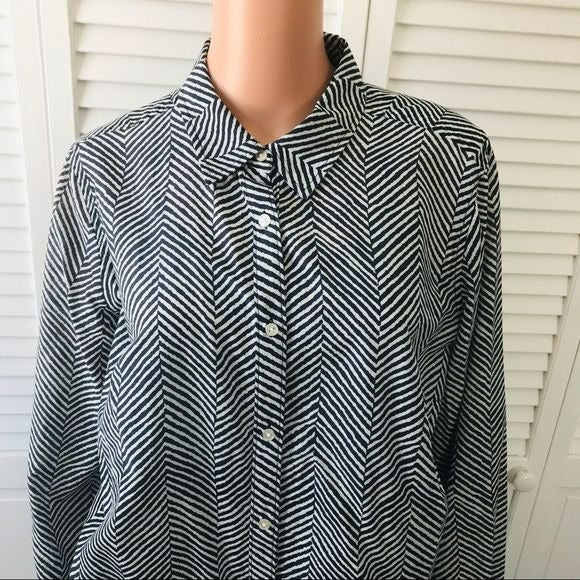 JCP Button Down Striped Shirt