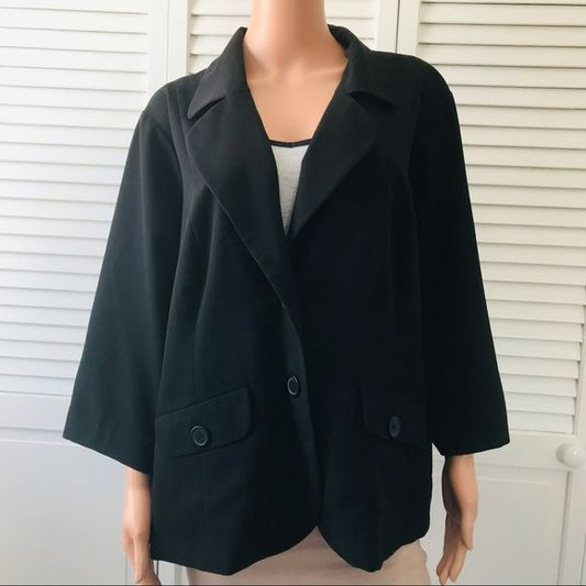 STUDIO 1940 Black Button Up Jacket