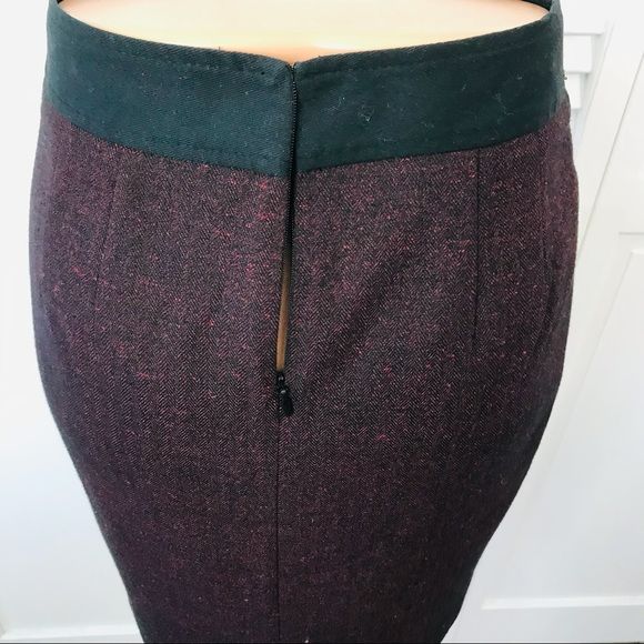 THE LIMITED Burgundy Black Pencil Skirt Size 0