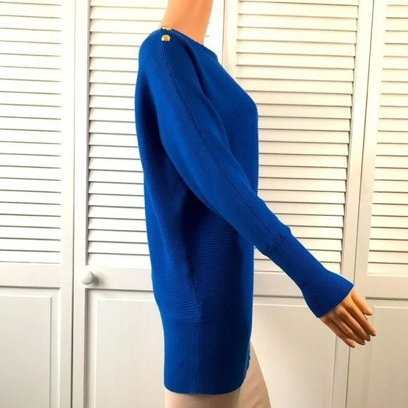 LAUREN RALPH LAUREN Royal Blue Knit Pullover Sweater Size XS