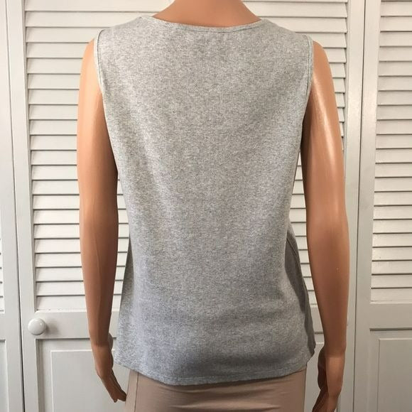 CHICO’S Zenergy Silver Sequin Tank Top Size 2