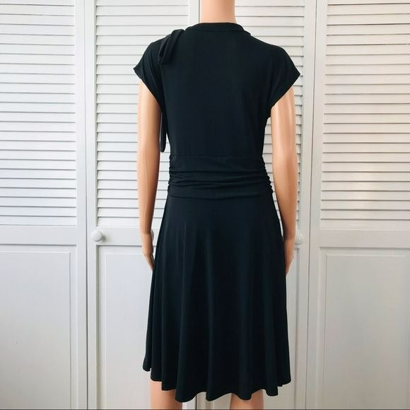 MODCLOTH Black Short Sleeve Dress With Pockets Size L