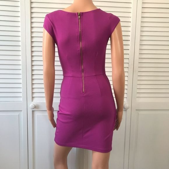 BAR III Fuchsia Sleeveless Envelop Dress Size S