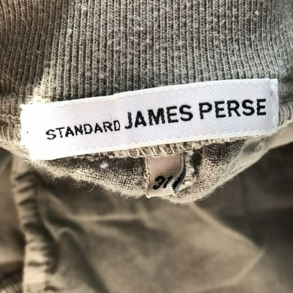 JAMES PERSE Gray Wash Linen Shorts Size 31
