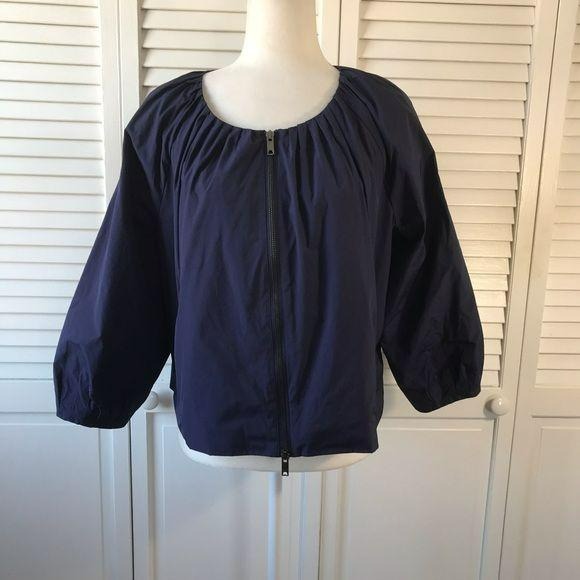 DKNY Blue Windbreaker Jacket Size L