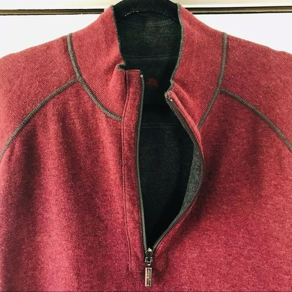 TOMMY BAHAMA Flipshore Half-Zip Reversible Sweatshirt Size L