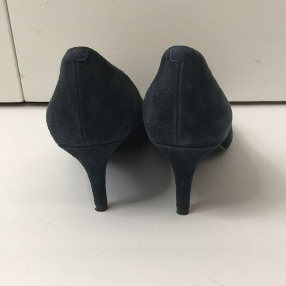 NINE WEST French Navy Suede Pointed Toe Jackpot 2 Heels Size 8.5M