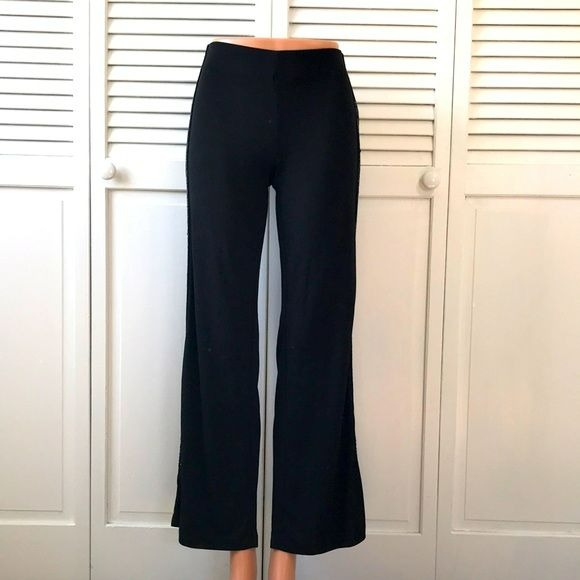 LAUREN RALPH LAUREN Black Wide Leg Stretch Pants Size Petite XS