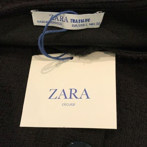 Zara Black Shirt Dress Size L (new with tags)