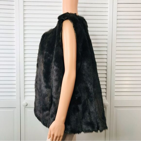 LANE BRYANT Brown Faux Fur Vest Size 14/16