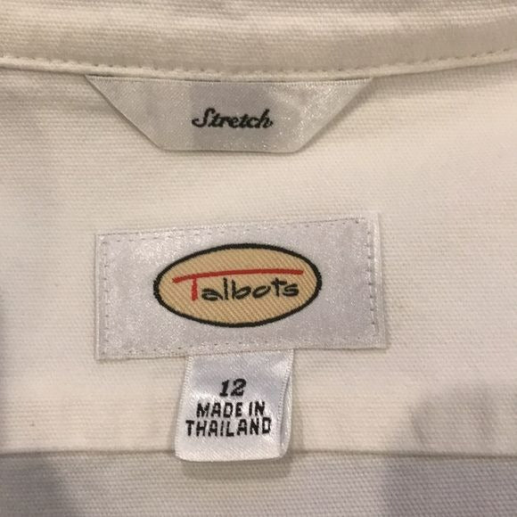 TALBOTS White Stretch Jacket Size 12