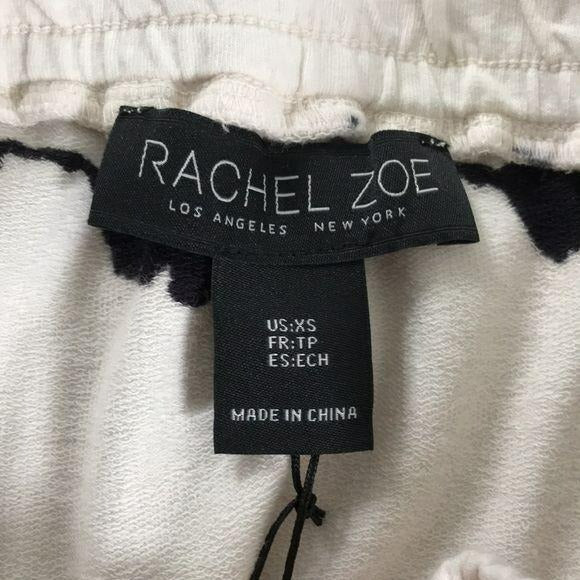 *NEW* RACHEL ZOE White Black Tie Dye Skirt Size XS