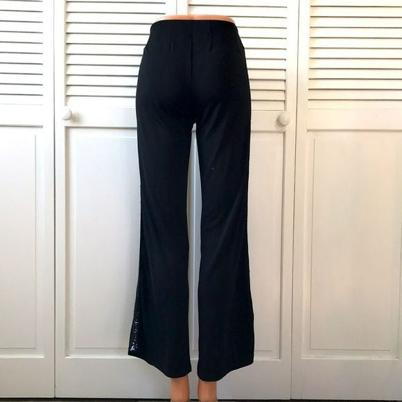 LAUREN RALPH LAUREN Black Wide Leg Stretch Pants Size Petite XS