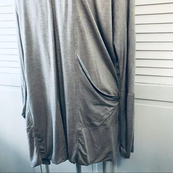 PRANA Gray Open Front Long Sleeve Cardigan Size S