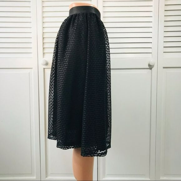 XHILARATION Black Fit & Flare Skirt Size L