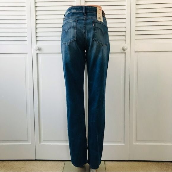 LEVI’S Blue Demi Curve Modern Rise Straight Jeans Size 30