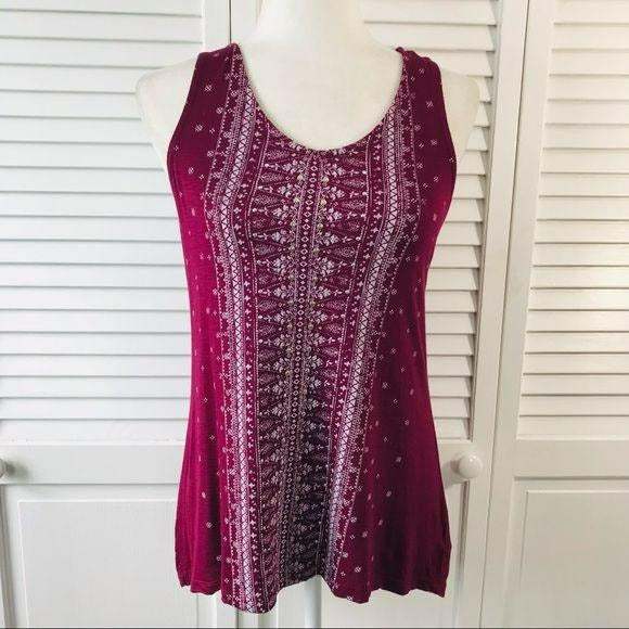 MAURICES Burgundy Sleeveless Top Size S