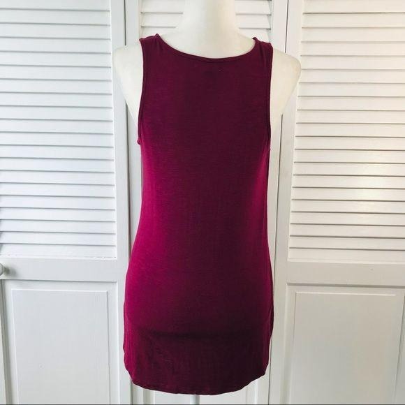 MAURICES Burgundy Sleeveless Top Size S