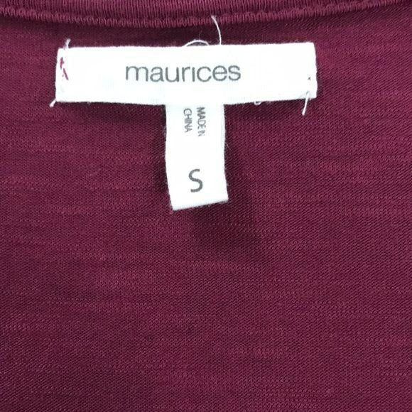MAURICES Burgundy Sleeveless Top Size S