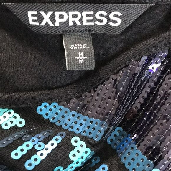 EXPRESS Black Spaghetti Strap Dress Size M