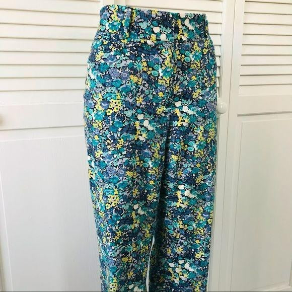 LOFT Floral Julie Capris Size 12