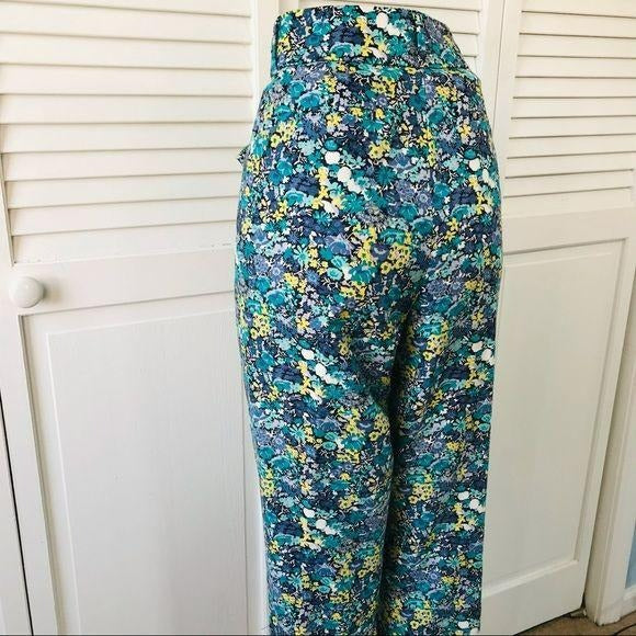 LOFT Floral Julie Capris Size 12