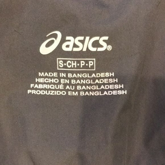 ASICS Gray Orange Windbreaker Jacket Size S