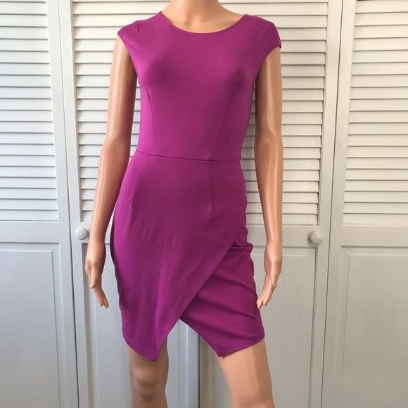 BAR III Fuchsia Sleeveless Envelop Dress Size S