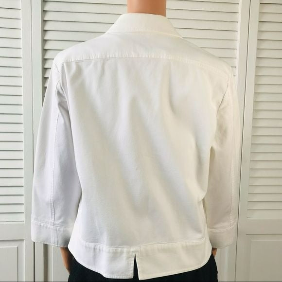 TALBOTS White Stretch Jacket Size 12