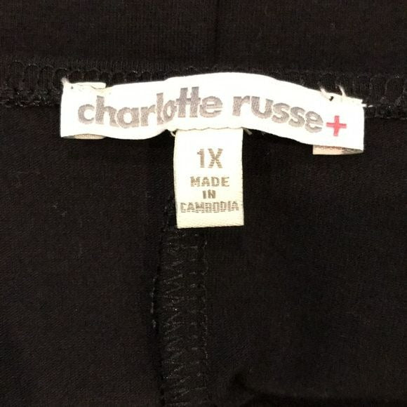 *NEW* CHARLOTTE RUSSE Black V-Neck Long Sleeve Dress Size 1X