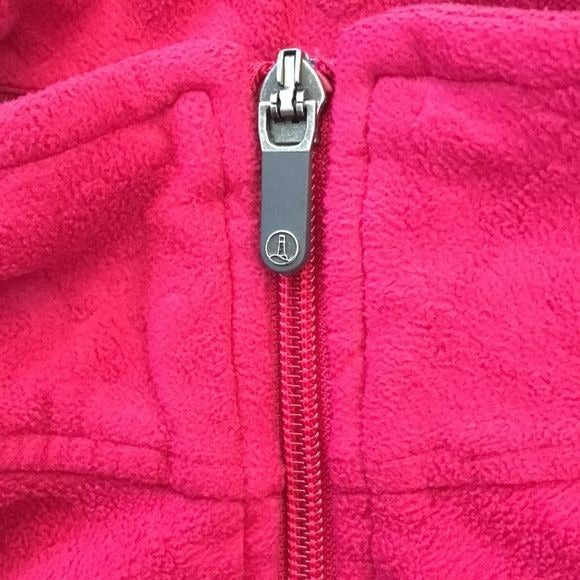 LANDS’ END Pink Zip Up Fleece Jacket Size L