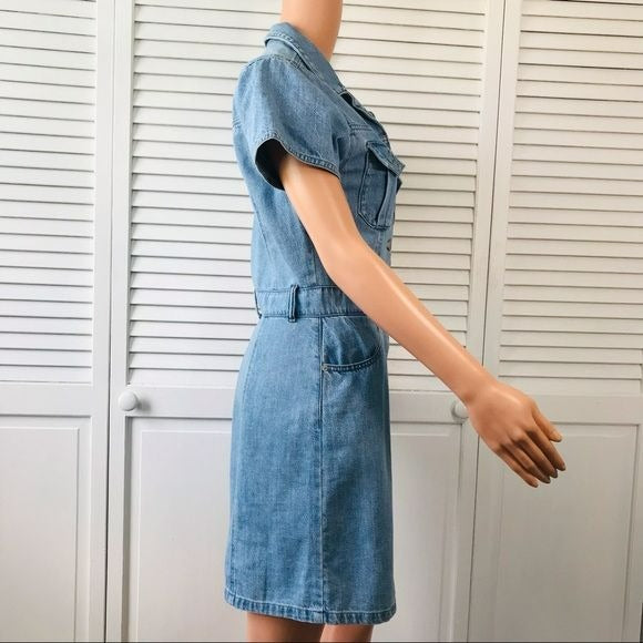BOYISH Light BlueThe Sydney Cotton Denim Mini Dress Size S