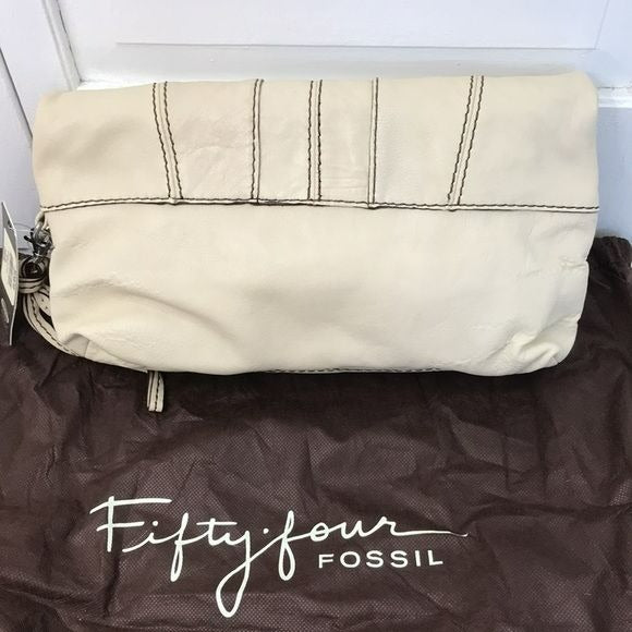 FOSSIL Ivory Maddie Leather Clutch