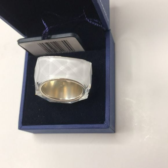 SWAROVSKI White Crystal Cry Ring Size 8 (New in box)