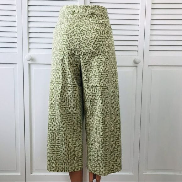 BASIC EDITIONS Green Printed Classic Fit Pants