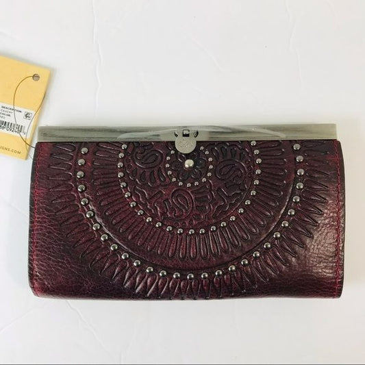 PATRICIA NASH Burgundy Cauchy Wallet (new with tags)