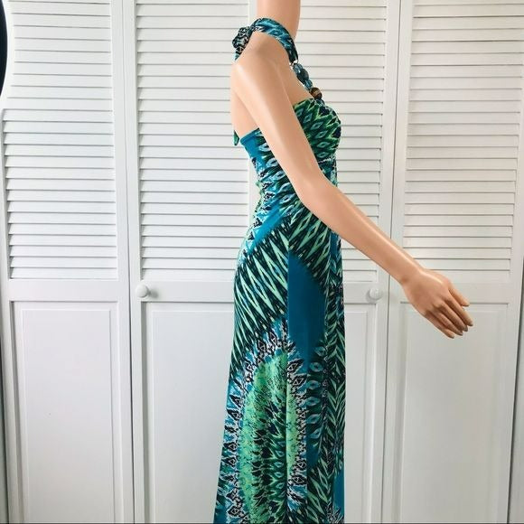 FRESH OF LA Multicolor Tropical Dress Size M