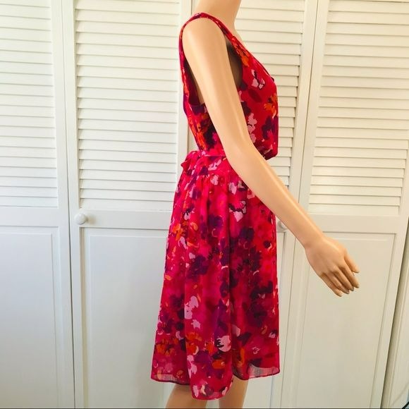 EXPRESS Pink Floral Sleeveless Dress Size 12