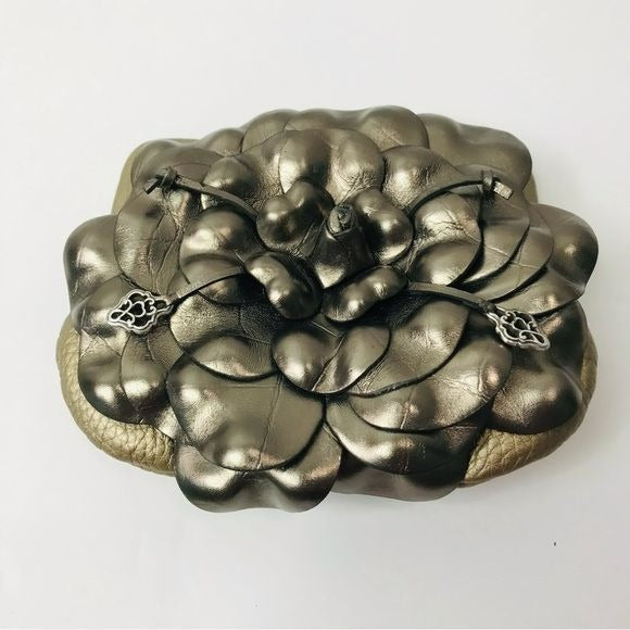 DON VINCENT Metallic Flower Avalon Bay Coin Purse