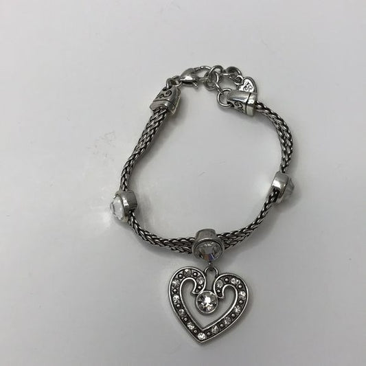 BRIGHTON Silver Heart Charm Bracelet