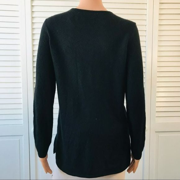 J. MCLAUGHLIN Black Cashmere Rigg Sweater Size S