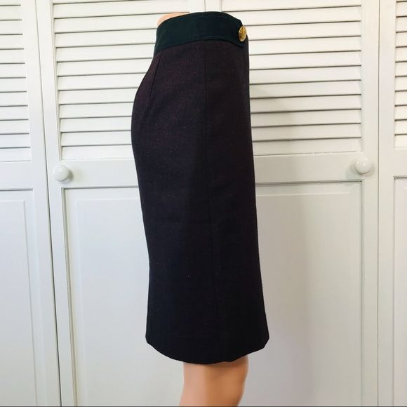 THE LIMITED Burgundy Black Pencil Skirt Size 0